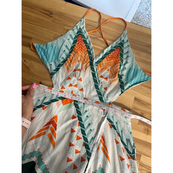 Temperley London Apreol Sun Shade Faux Wrap Dress - Picture 4 of 9